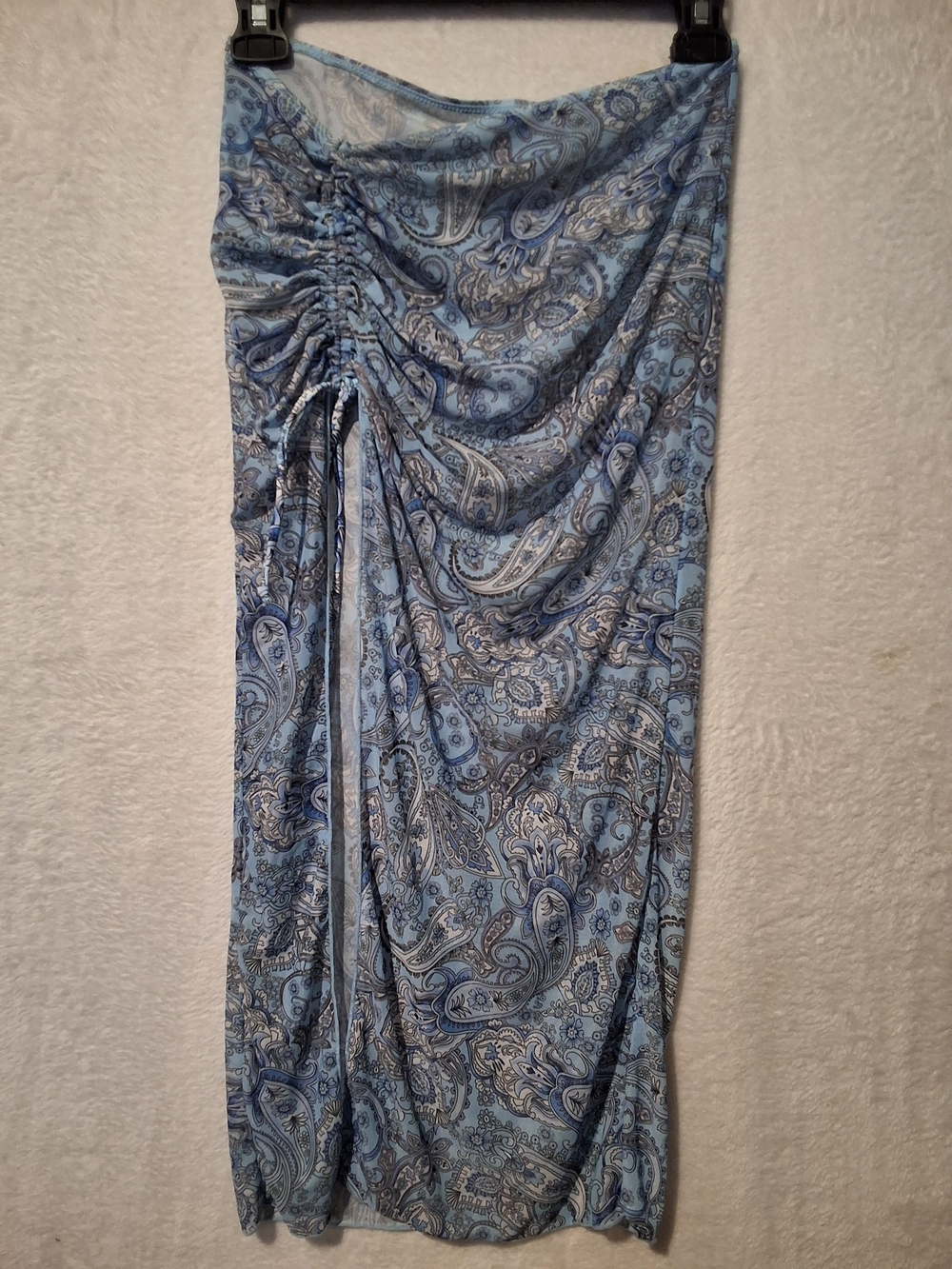 Women’s Blue Paisley Swim Cover-Up Skirt